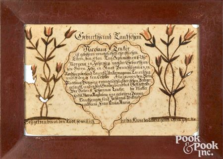 Fraktur birth certificate