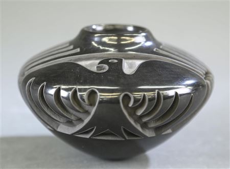 Pueblo blackware vase