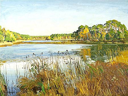 Klarer Herbsttag an der "Krummen Lanke", Berlin