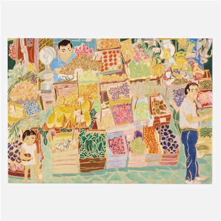 Sample artwork by Mimi Gross Grooms (Born 1940), known for painting, book design, mail art, costume and set design, installations - View similar artists and auction records