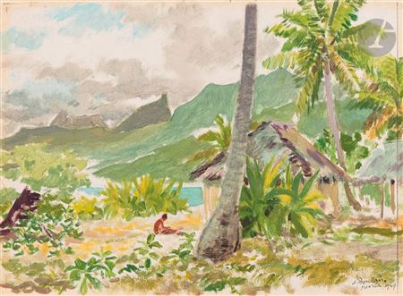 Moorea, view on the mountains by Jacques Boullaire - Auction record, sale price, and art valuation. Compare with similar artists and explore comparable artworks.