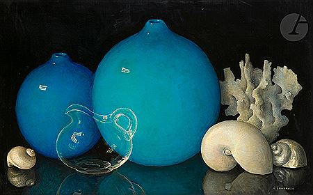 Still life with coral and shells