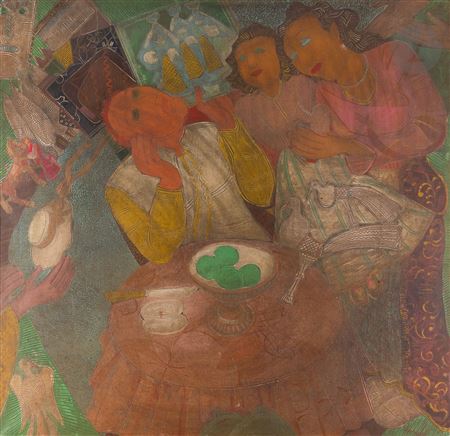 The Family of the Artist by Dimitar Kazakov-Neron - Auction record, sale price, and art valuation. Compare with similar artists and explore comparable artworks.
