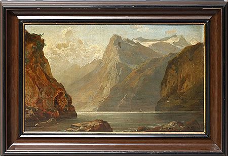Gebrigslandschaft with lake