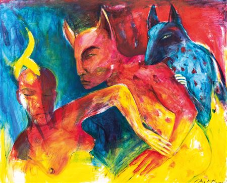 Nachtmähre by Angela Hampel - Auction record, sale price, and art valuation. Compare with similar artists and explore comparable artworks.