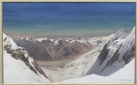 Gletscherlandschaft mit Gebirgsmassiv