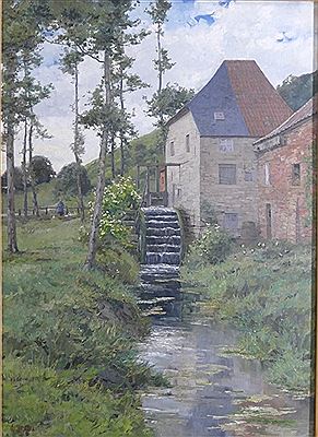 Sommerlandschaft: Die Mühle von Hoeylandt