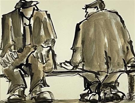 Men on Bench
