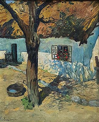 Farm in the sun, 1923 by Henrik Kobor - Auction record, sale price, and art valuation. Compare with similar artists and explore comparable artworks.