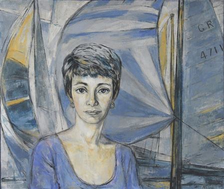 Portrait of Mrs. F. with open sails, synthesis