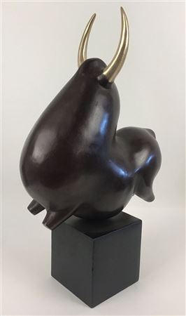 The dancing bull by Pierre Gimenez - Auction record, sale price, and art valuation. Compare with similar artists and explore comparable artworks.