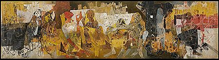 Sample artwork by Shanti Dave (Born 1931), known for abstract painting - View similar artists and auction records