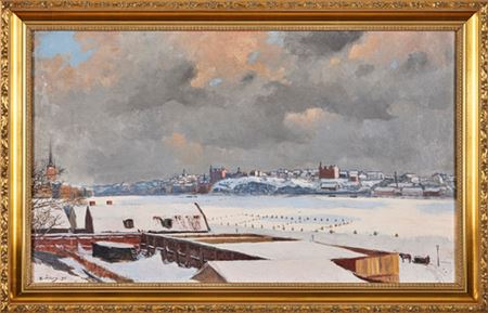 Stockholm in winter clothes by Emil Aberg - Auction record, sale price, and art valuation. Compare with similar artists and explore comparable artworks.