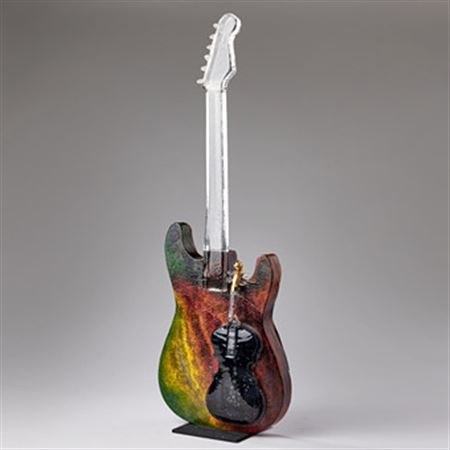 In the form of a guitar