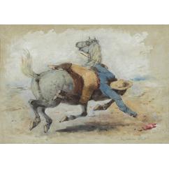 Aboriginal Stockman Skylarking