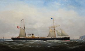 Sailed steamer by Alexander Kay Branden - Auction record, sale price, and art valuation. Compare with similar artists and explore comparable artworks.
