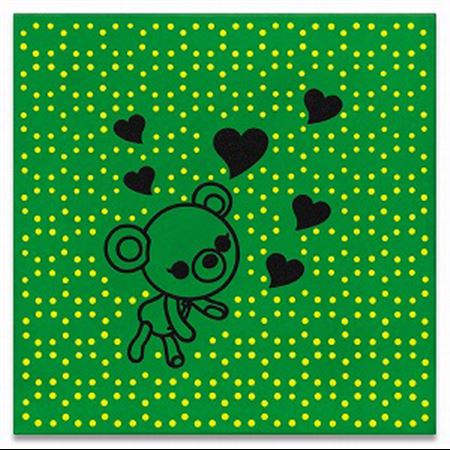 Heart catcher on the green field