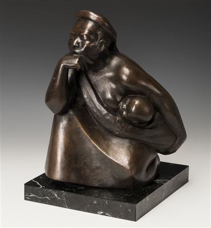 Female figure with child in arms