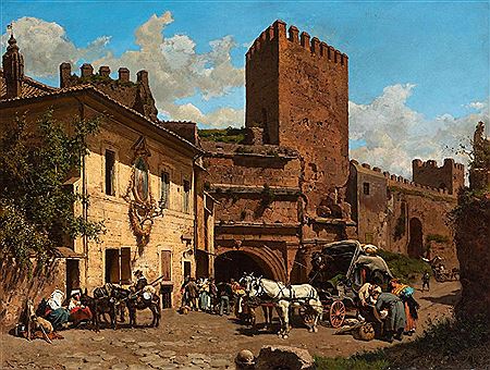 "Arrival to the village". Rome, 1897.