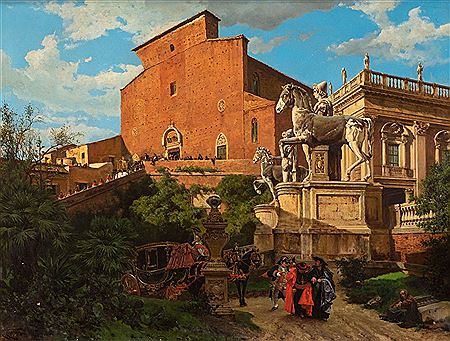 "Religious Procession". Rome, ca.1890.