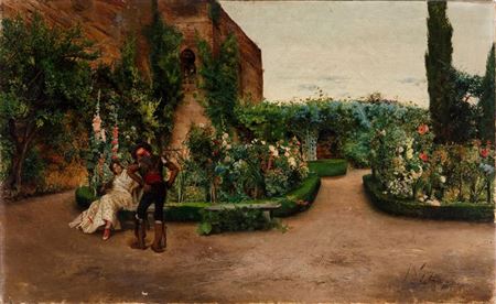 "In a Granada Courtyard", Granada, 1889