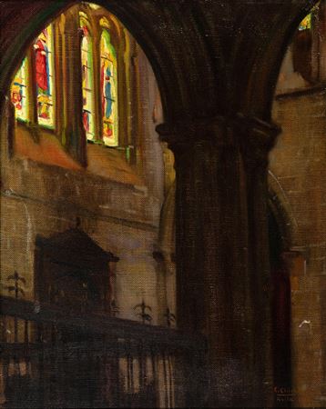 "Interior of a church". Avila, 1918.