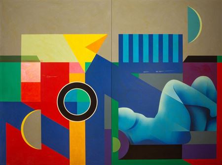 "Syntheses BMW, Diptych A and B, 1986