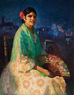 "Lady with a Fan in the Albaicín", 1922