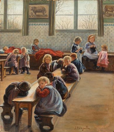 "Children at school".