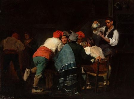 "Interior of a Tavern", 1871