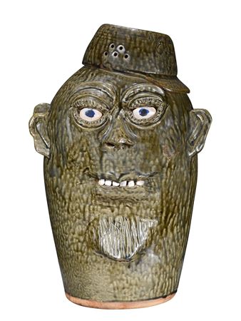 ‘Eat More Possum’ Dbl Face 5 Gallon Face Jug by Cleater and Billie Meaders - Auction record, sale price, and art valuation. Compare with similar artists and explore comparable artworks.