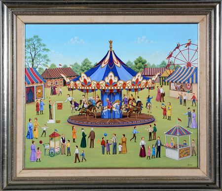 At The Fair by Susan Slyman - Auction record, sale price, and art valuation. Compare with similar artists and explore comparable artworks.