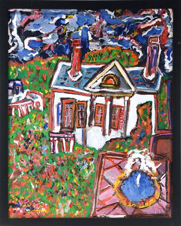 New Orleans House with Fountain