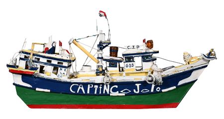 Capting (sic.) J.P. Boat by James JP Scott - Auction record, sale price, and art valuation. Compare with similar artists and explore comparable artworks.