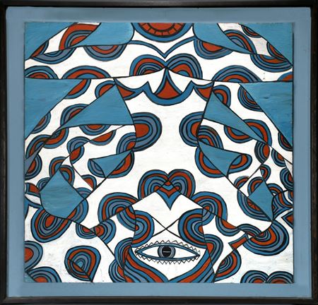Abstract Figure with Whispering Eye by Eddie Martin - Auction record, sale price, and art valuation. Compare with similar artists and explore comparable artworks.