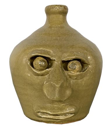 Rare Early No-Ears Face Jug