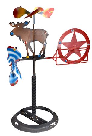 Moose and Star Whirligig