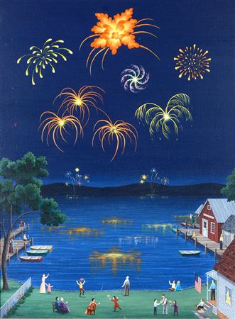 4th of July Fireworks At The Lake
