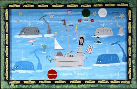Sample artwork by Benny Carter (1943 - 2014), known for decorative painting and sculpture, yard art, miniatures - View similar artists and auction records