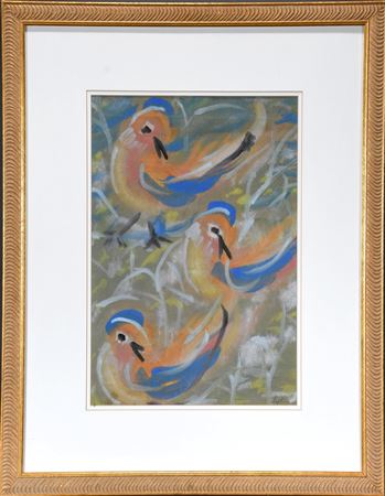 Three Blue Birds