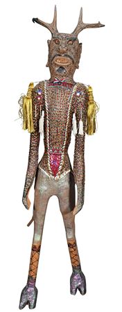 Horned Fantasy Military Man by Ossie Lee Samuels - Auction record, sale price, and art valuation. Compare with similar artists and explore comparable artworks.