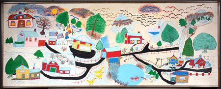 Extra Large Painting of the Town