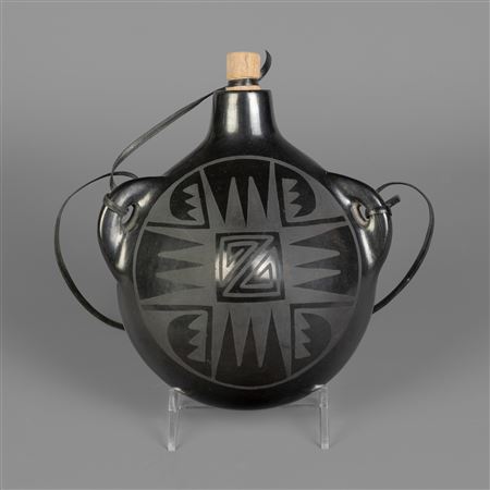 Blackware Canteen, ca. 1970 by Rose Gonzales - Auction record, sale price, and art valuation. Compare with similar artists and explore comparable artworks.