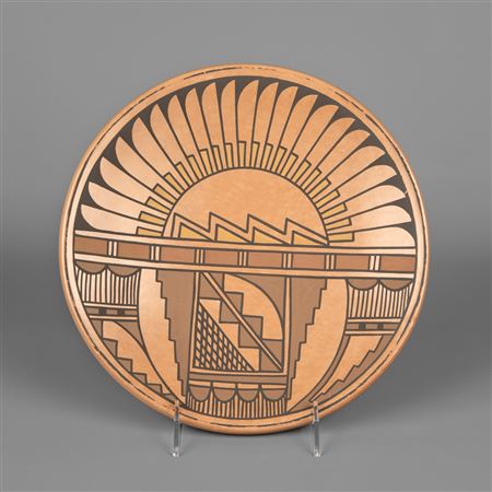 Polychrome Feather Plate