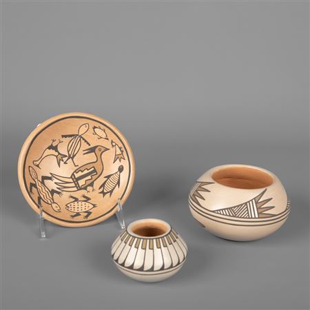Group of Three Pottery Vessels