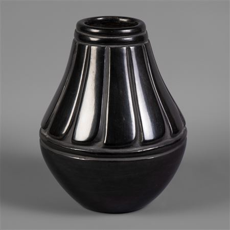 Carved Blackware Jar