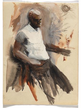 Untitled (Man in White Shirt), ca. 1962-1963 AND Untitled (Tire of Racing Car), ca. 1962-1963 (2)