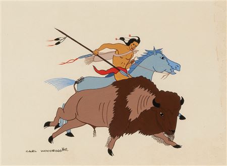 "Untitled (Buffalo Hunt), 1960"