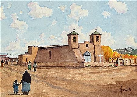 San Francisco de Asis, Ranchos de Taos by Arthur Merrill - Auction record, sale price, and art valuation. Compare with similar artists and explore comparable artworks.