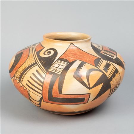 Polychrome Jar, 1935 by Fannie Polacca Nampeyo - Auction record, sale price, and art valuation. Compare with similar artists and explore comparable artworks.